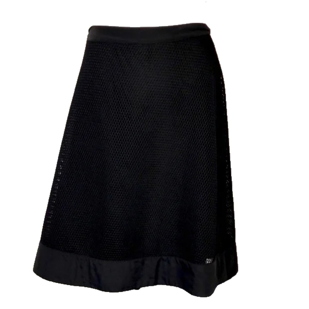 (NWT) Modamix Women's Plus Size 24W Black/Gold Back Zipper Net Skirt